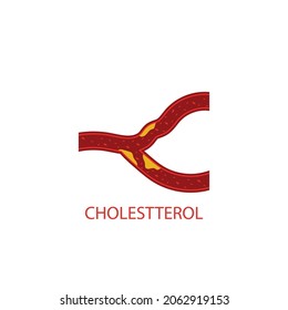 cholesterol logo icon vector illustration template design