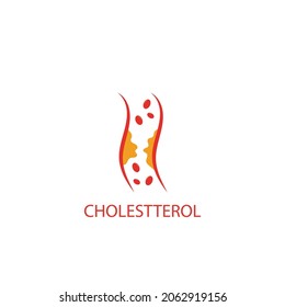cholesterol logo icon vector illustration template design