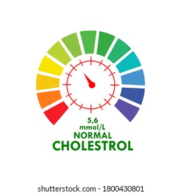 Cholesterol Meter app user interface. template illustration.