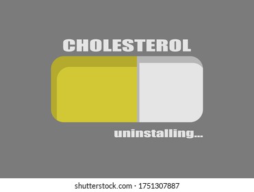 Medidor de colesterol. Un icono de dispositivo de medición. Elemento infográfico. Barra de progreso o carga.