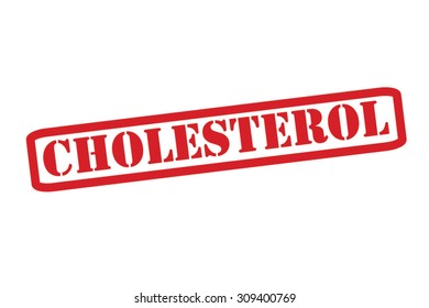 CHOLESTEROL red Rubber Stamp vector over a white background.