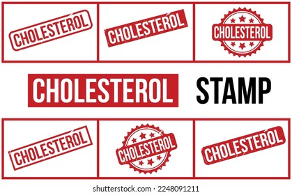 Cholesterol Rubber Stamp set Vector