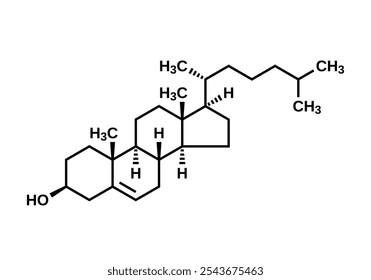 Cholesterin-Strukturformel, Vektorgrafik