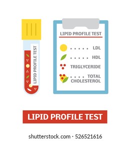 Cholesterol test concept. Vector illustration in flat style for cholesterol infographic