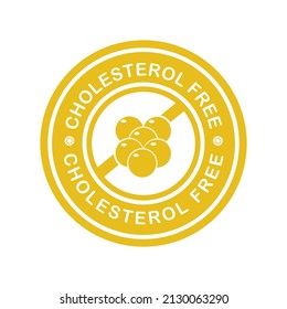 Cholesterol vector logo or badge template