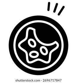 Icono del Web del colesterol en estilo audaz