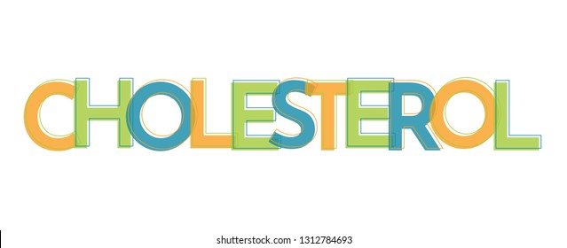 Cholesterol word concept. "Cholesterol" . Use for cover, banner, blog. 