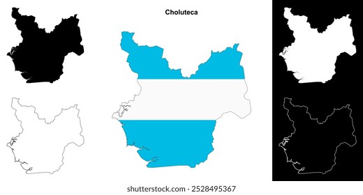 Conjunto de mapas de esboços do departamento de Choluteca