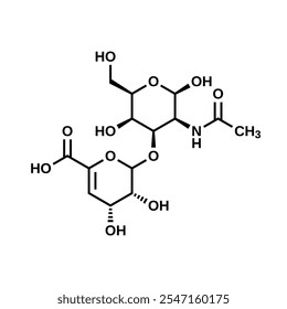Chondroitin-Strukturformel, Vektorgrafik