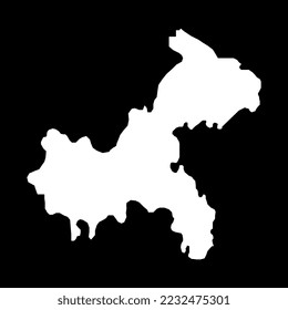 Chongqing municipality map, administrative divisions of China. Vector illustration.