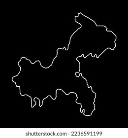 Chongqing municipality map, administrative divisions of China. Vector illustration.