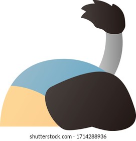 ilustración vectorial aislada de la cabeza de la columna