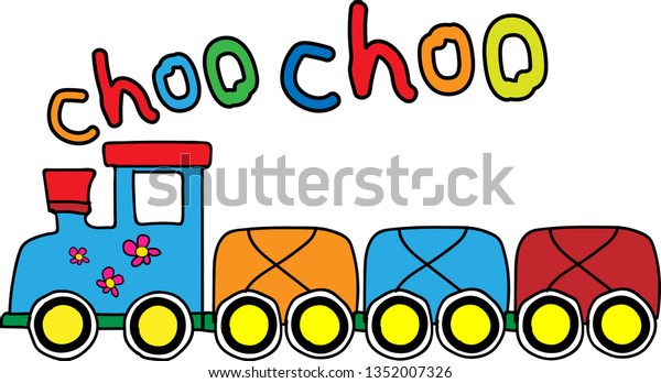 Choo Choo Train Childrens Train Colors Stock Vector (Royalty Free ...