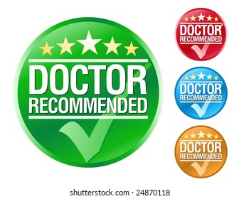 Choose from 4 different colored doctor recommended icons with a check mark.