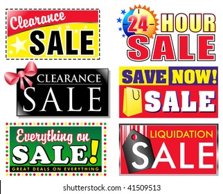Choose from 6 different sale, clearance discount icons for your store. Advertise special products on sale and make your items stand out to the customer.