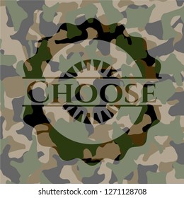 Choose camouflaged emblem