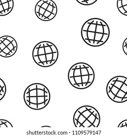 Choose or change language icon seamless pattern background. Business concept vector illustration. Globe world communication symbol pattern.