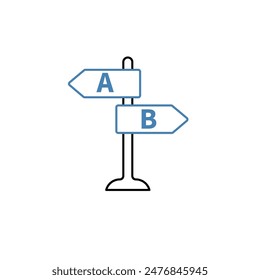 choose concept line icon. Simple element illustration. choose concept outline symbol design.