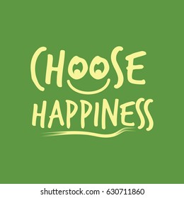 Choose Happiness Logo Vector Template