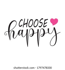 Choose Happy Christian Sayings Christian Quotes Stock Vector (Royalty ...