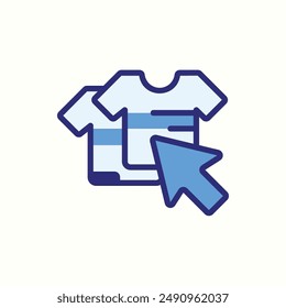 choose icon, isolated blue icon theme ecommerce