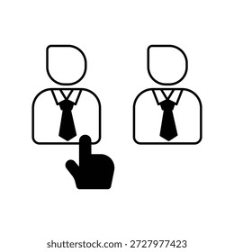 Elegir icono con fondo blanco Vector ilustración de stock
