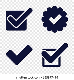 Choose icons set. set of 4 choose filled icons such as