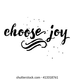 Choose Joy Hand Drawn Card Lettering Stock Vector (Royalty Free ...