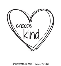 Choose kindness vector illustration isolated on white background. 