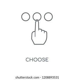 Choose linear icon. Choose concept stroke symbol design. Thin graphic elements vector illustration, outline pattern on a white background, eps 10.