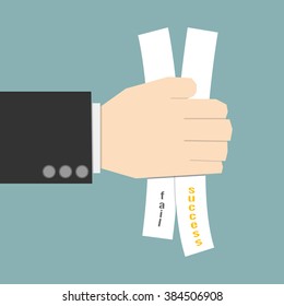 choose one success and fail concept,vector