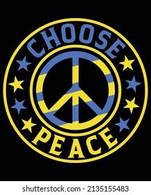Choose peace Ukraine T-shirt design