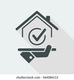 Choose the perfect house - Vector web icon