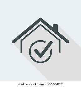 Choose the perfect house - Vector web icon