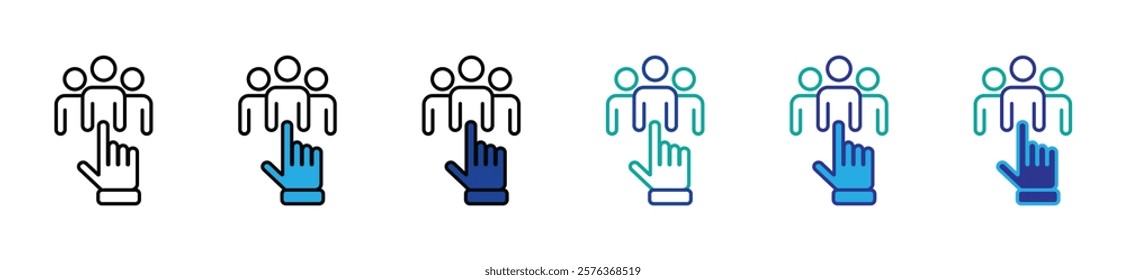 choose person icon sign vector