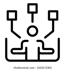 Choose personal security icon. Outline choose personal security vector icon for web design isolated on white background