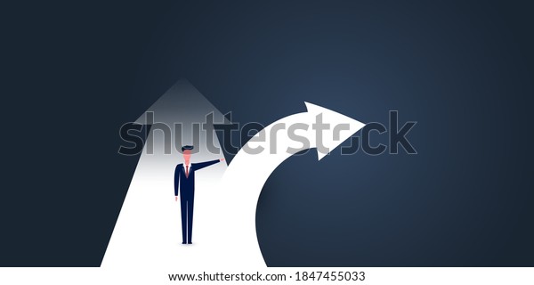 Choose Right Direction Going Forward Alternative Stock Vector Royalty