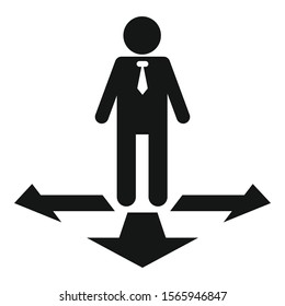 Choose right way icon. Simple illustration of choose right way vector icon for web design isolated on white background