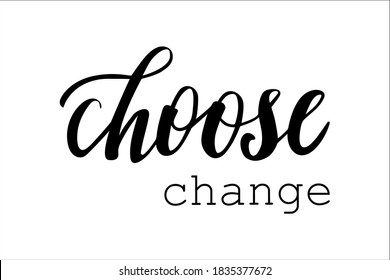 Choose to shine hand lettering well-being and self-care motivation vector for postcards and other design