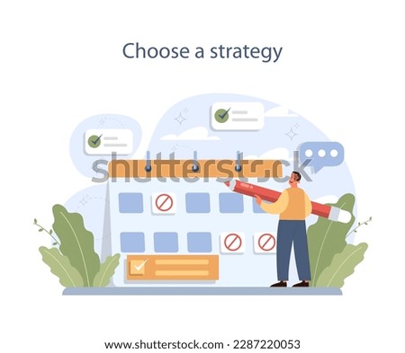 Choose a strategy to get rid of bad habit or addiction. Toxic and dangerous dependence quit. Clinic rehabilitation or therapy process. Treatment strategy. Flat vector illustration