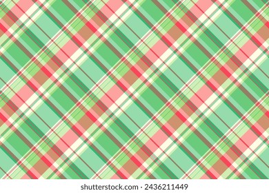 Wähle Texturmuster Textil, jpg check Tartan plaid. Faseriges Hintergrund Vektor-Gewebe nahtlos in Grün und Orange Farbe.