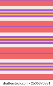 Choose vector seamless textile, trim pattern background texture. Children fabric vertical lines stripe in violet and red colors palette.