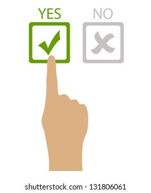 Choose yes vector illustration