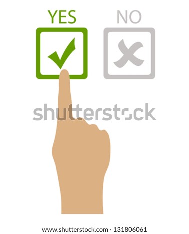 Choose yes vector illustration