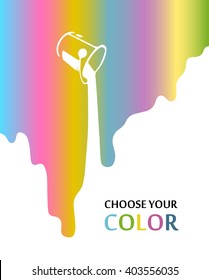 Choose your color logo, vector