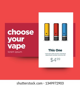 Choose Your Vape Menu Design