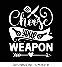Choose your weapon Apron design