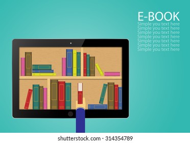 chooses eBooks in the Internet store in tablet pc