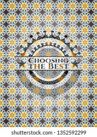 Choosing the Best arabesque emblem background. arabic decoration.
