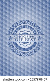 Choosing the Best blue polygonal emblem.